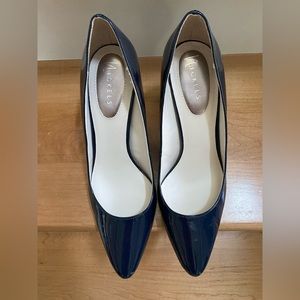 Nickels Dorothy Navy Patent Pumps Sz 10